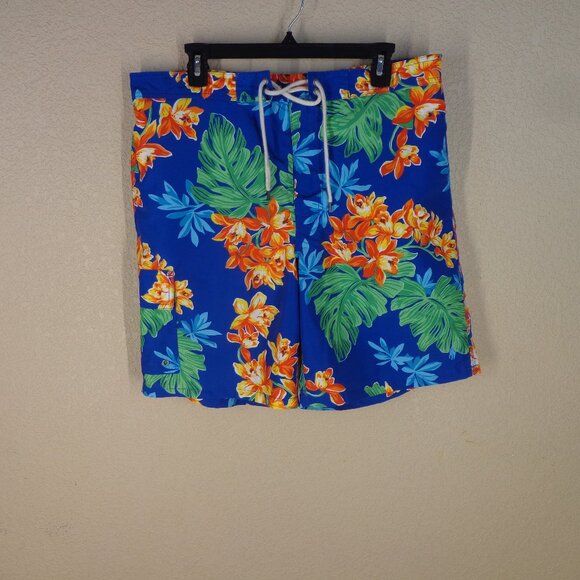 RALPH LAUREN POLO MEN'S SWIM TRUNKS SHORTS TROPICAL HAWAIIAN XL - Picture 1 of 6